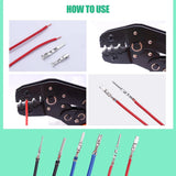 290PCS Car Wire Terminal Pin Connectors 1/1.5/1.8/2.2/2.8/3.5mm Connector Pins Terminal Auto Electric Male Female Crimp Pins