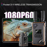 VRRIIS Wireless HDMI Extender Video Transmitter Receiver for DJI Pocket 3 Wireless Video Transmission 500m Camera UVC Recording