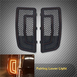 Motorcycle For Touring Road King Electra Street Glide LED Fairing Lower Grills Light Turn Signal Lamp 2014-2023