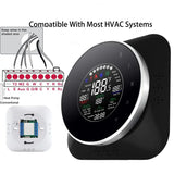 For TUYA WIFI 24VAC AIR SOURCE Heat Pump Thermostat-Works With Alexa, Google-US Plug-For HVAC System, For Boiler, Air Energ