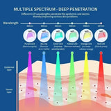 Portable Skin Rejuvenation Cold Spray 7 Color Photon Beauty Red Pdt Led Light Therapy Machine With Nano Steamer