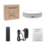 42CM Electric Remote Control Turntable With 3-Color Backlight Brightness Speed Angle Adjustable Rotating Display Table Load 50KG