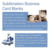E-Easy To Use-Sublimation Business Card Blanks Metal Bulk Aluminum Double Sides Name Cards Sublimation Blanks