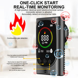 3-in-1 Carbon Monoxide Detector Rechargeable CO Detector with LCD Display Temp Humidity Monitor for Home Travel Hotel Indoor