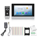 4 Wires Tuya Wifi Video Intercom System 1080P Smart Home Video Doorphone 7" Color Touch Screen Wireless Doorbell Apartment