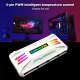 New 1To8 4Pin Cooling Fan ARGB High Air Volume Temperature Controller 5V 3 in 1 RGB Controller