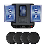 Cards Dealer 360° Rotating Shuffler Machine with 4 Bid Buttons for Playing Cards Distribution Rechargeable