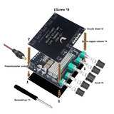 2X60w+150W Subwoofer Bluetooth 5.3 Power Amplifier Board USB Sound Card 2.1 Channel Audio Equalizer Class D Amp Module