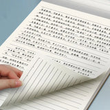 4Pcs A5 Notebook 70 Sheet Plastic Transparent Cover Diary Book Thicken Grid/Lined/Blank Planner Notebook School/Office