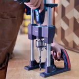 For drilling in wood, aluminum profiles and angled angles - Versatile vertical drilling and tapping guide with graduations