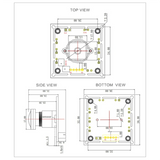 B02B-USB 1080P OV2710 Video Camera Module 2MP 130 Degree Wide-Angle Lens Manual Focus Built-in Microphone MJPEG / YUY2 Webcam