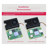 Intergrated Cooling Fan For Raspberry Pi CM5, Heatsink With PWM SpeedRegulated Fan, For Raspberry PI CM5