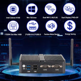 Nano Intels Mini PC Computer N100 4 Core Dual 2 Lan Ethernet 4 USB Ubuntu Win 10 Fanless Industrial PC Intels Nuc Mini PC