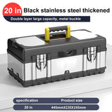 Hardware home tool box large medium small portable electrician multi-function repair car box storage box Black Knight