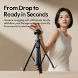 MT85 Automatic Phone Tripod With Dual-Side Magnets, 10M Wireless Control For Selfie Stick, Livestreaming Vlog Shooting Shot