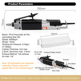 Pneumatic Air Reciprocating Saw Straight Scroll Cut Air Body Saw Aluminum Alloy Hacksaw Cutting Tool Car Sheet Metal Cutting Saw