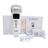 Home Beauty Mini HIFU Machine Ultrasonic RF EMS Facial Lifting Skin Tightening Device Face Chin Neck Eye Anti Wrinkle Massager