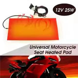 Heating Pad Mat 2X 25W 12V Universal Motorcycle ATV Seat Heated Cushion Winter Warmer Warm Waterproof