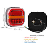 28 LED Stop Marker Lights Trailer Tail Light Waterproof Turn Signal Parking Reversing Brake Lamp for Car Truck Trailer