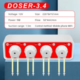 Four-Head Titration Pump New WIFI DOSER 3.13.4 Operable with Mobile Phone 220v Plastic Aquarium Accessories