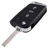 3 Buttons Car Key Shell Folding Remote Control Key Shell For VW MBQ Golf Tiguan Width Key Blade Housing Cover