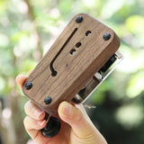 Vintage Style Morse Code Telegraph Key - Black Walnut & Stainless Steel CW Paddle, with Sound/Light Module & Ergonomic Design