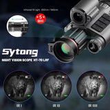 HT-70 LRF 2K HD WIFI Monocular Telescope Video Camera 400M Infrared Night Vision Scope for Hunting with Laser Distance Meter