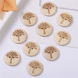 500pcs Wooden Buttons 2 Hole Round Wood Sewing Button for DIY Craft
