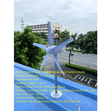 Portable vertical axis five blade wind turbine model three-phase permanent magnet generator with gentle wind start