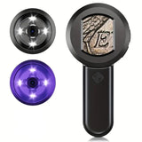 2-inch Digital Microscope 100X Zoom Magnifying Glass With Illuminated Light Coin Magnifier With 2 Color Light Mode Rechargeable