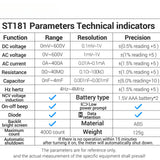 ANENG ST181 Professional Multimeter Digital Pinza amperimétrica Ammeter Clamp Meter AC/Current Voltage continuity Tester tools