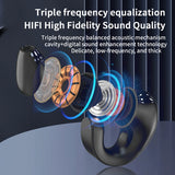Wireless Ear Clip on Headphone TWS Earphone Single in-Ear HiFi Stereo Touch Control Sports Headset with Mic