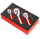 1/4 3/8 1/2 Inch Drive Stubby Ratchet Set Mini Ratchet Wrench Quick-Release Head Mini Ratchet Wrench Multi-funtion Wrench Tool