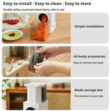 90W Automatic Vegetable Cutter 2 Speed Settings Electric Vegetable Cutter Wide Chute Electric slicer for Potato Slicer Shredder