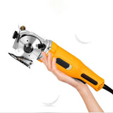 AC 220V Electric Circular Fabric Cutter - Professional Cloth Cutting Tool with Round Blade