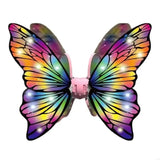 2025 New Light Up Butterfly Wing Costume with Light and Music Children Electric Butterfly Wing for Kid Birthday Halloween