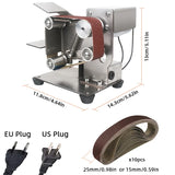 Mini Electric Belt Sander 220v 110v Belt Grinder Polishing Grinding Machine Cutter Edges Sharpener Grinder 7 Speed Adjustable