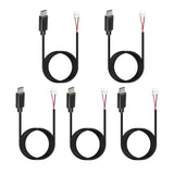 5 pcs USB Type C-molex 2.0 Connector 4pin Power Supply Adapter Cable 50CM Length