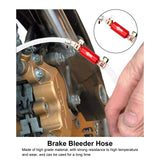 1Pair Brake Bleeder Hose 6MM Durable Reliable Long Lasting One Way Check Valve Tube Bleeding Tool Kit Universal for Motor