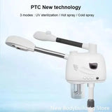 2022 Dropshipping Hot and Cold Facial Steamer Face Spa Sprayer Nebulizer Nano Mist Home Appliance with UV Ion Sterilization Lamp