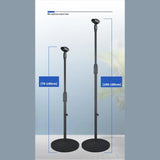 Floor Mic Stand Removable Easy to Use Round Base Multifunctional Vertical Mic Stand for Performance Live Singing Studio Meetings