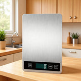 BIG Digital Kitchen Scale Stainless Steel Weigh 15kg 1g Electronic Scales LCD Display Smart Weighing Baking Food Weight Balance