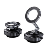 New 2025 Universal Magnetic Vacuum Car Phone Mount Holder, 360° Rotating Stable Dashboard Windscreen Stand for Recording