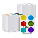 100 Pcs Plastic Paint Palette 6 Well Watercolor Palette Rectangular Paint For Kids Student Adult DIY Craft Art Pai