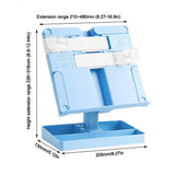 Liftable Reading Rack Adjustable Large Capacity Reading Stand Book Holder with Pencil Case Base Reading Storage Artifact