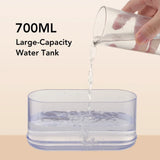 700ml Air Humidifier USB Essential Oil Diffuser 7 LED Lights Aromatherapy Mist Maker Humidifier for Car Home Bedroom with Timer