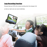 Car DVR Dashcam HD Screen 1080P 3 Lens Video Recorder Front + Interior+Rear View Camera Dash Cam 4 Inch ABS