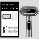 2400mAh Hairball Trimmer Lint Remover Spool Machine with LED Lighting Double Head Electric Lint Remover with Sticky Hair Roller