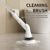 6-in-1 & 5 in 1 wireless electric cleaning brush for kitchen and bathroom cleaning, electric rotating cleaning brush.
