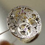 For ETA 6498 Movement Accessories 27.4mm Mechanical Silver Skeleton Hand Winding Watch Movement Replace Repair Parts 17 Jewels